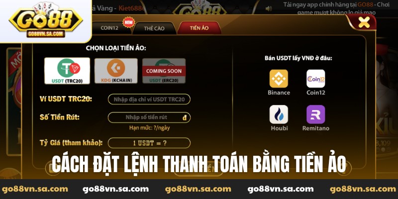 Rút tiền Go88 nhanh chóng qua 3 kênh giao dịch đơn giản - Nudosi
