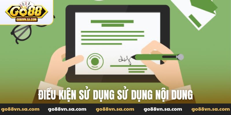 Điều kiện sử dụng các sản phẩm dịch vụ của cổng game Go88 - Nudosi