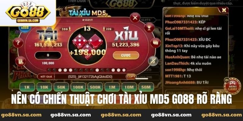 Tài xỉu MD5 Go88 - Trò xúc xắc kết hợp mã hóa MD5 mới mẻ - Nudosi