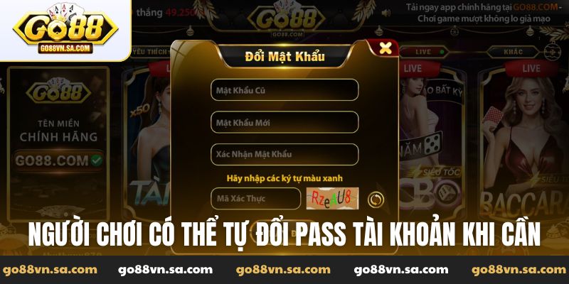 Cách đổi pass tài khoản Go88 an toàn nhanh sau 1 phút - Nudosi