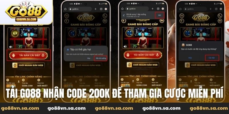 Hướng dẫn tải Go88 nhận code 200K thưởng nóng cho tân thủ - Nudosi