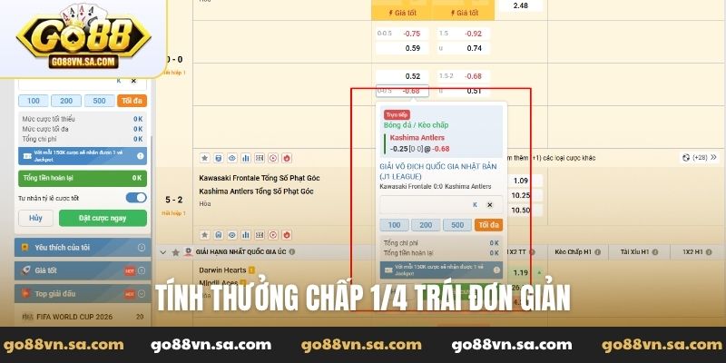 Chấp 1/4 trái - Cách nhìn kèo nhanh giúp tăng tỷ lệ thắng - Nudosi